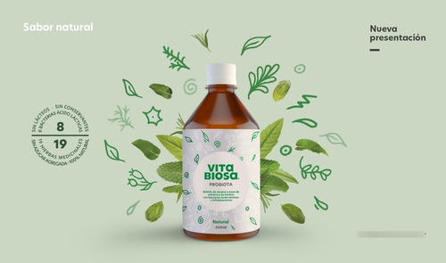 Imagen 1 de 2 de Bebida De Acción Probiótica, Vita Biosa, 500ml