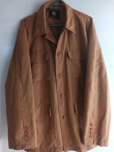 Chaqueta Gamuzada Marron Marca Ke De Caballero 