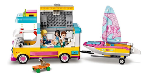 Imagem 4 de 10 de Lego Friends Trailer E Barco À Vela Na Floresta 487pçs