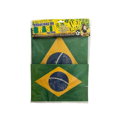 Kit 75 Bandeirinhas Do Brasil De Papel Para Copa Do Mundo
