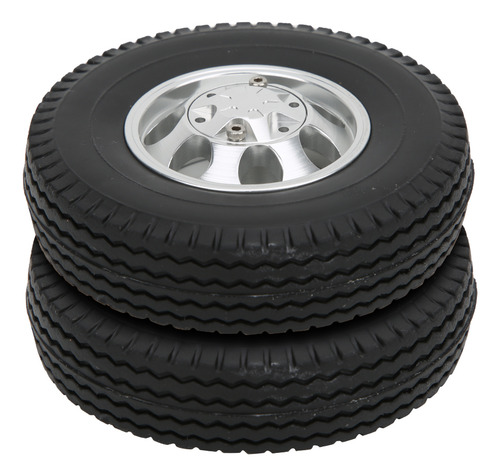 Rc Car Tire 2 Pcs Preto 7 Buracos Roda Hub Pneu Dianteiro