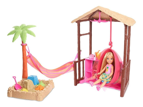 Barbie Chelsea Y Su Cabaña De Playa Accesorios Mattel Fwv24