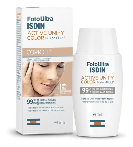 Fluido Ação Clareadora Isdin Active Color Fps99 50ml