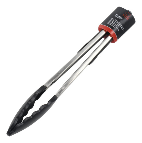 Pinzas De Cocina De Silicona Premium 30 Cm Color Negro