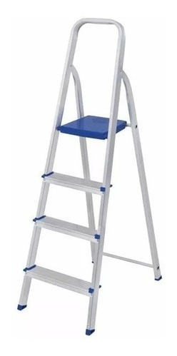 Escalera Aluminio Mor 4 Escalones Plegable