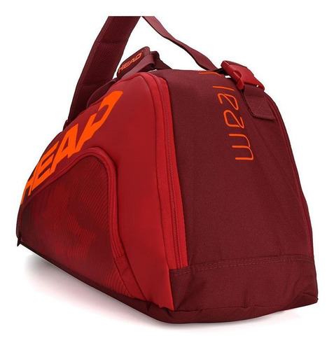 Bolso Raquetero Head Tour Team 6R Combi Color Rojo y Coral Capacidad hasta Seis Raquetas de Tenis Con Compartimiento Isotérmico