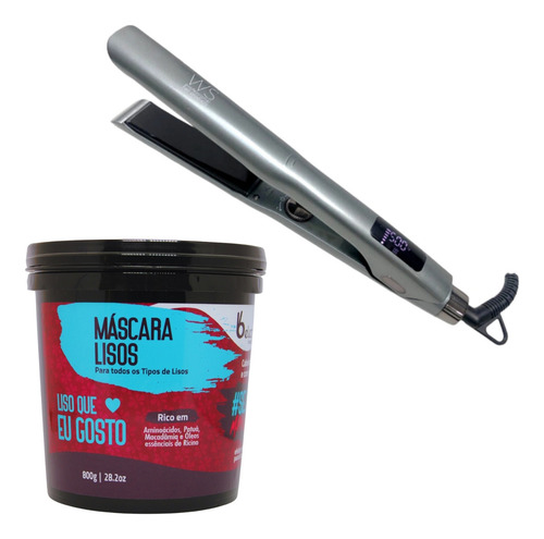 Chapinha Prancha Ws Slim Super Liss + Máscara Para Lisos
