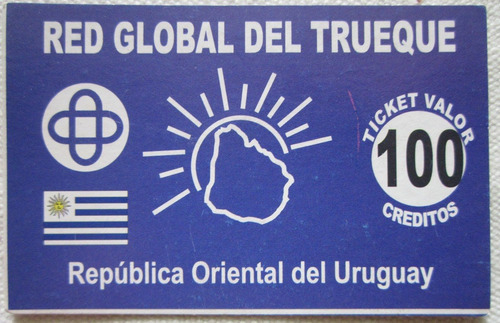 Billete Trueque Uruguay 100 Creditos Nodo Cordon