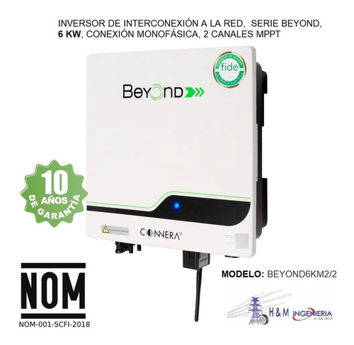 Inversor Beyond De Interconexión A Red Cfe 6 Kw Monofásico