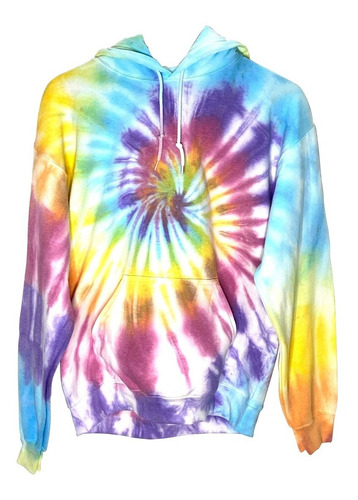 Imagen 1 de 2 de Hoodies Tie Dye Unisex Grande - Manga Larga Colores Pastel