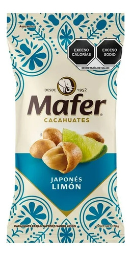 Cacahuates Mafer Japonés Tostado Con Limón De 170 G