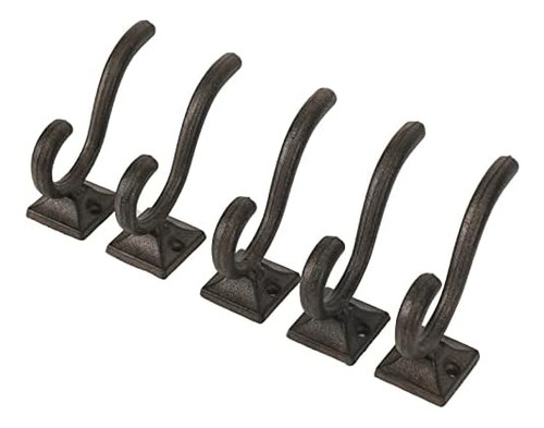 Ambipolar Paquete De 5 Ganchos De Pared Negros Antiguos, Est