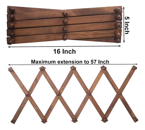 Skoloo Colgador De Pared En Acordeón, Perchero Ampliable Mod