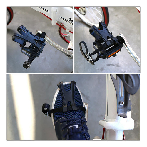 - Pedales De Bicicleta Fija De Aleación Con Clips Y Correas