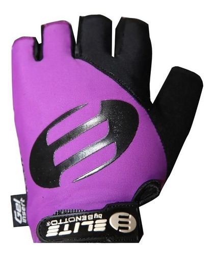 Guantes Ciclista Corto Ms-2017-3 Morado  Gel Insert Elite