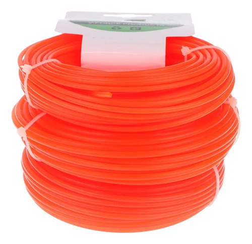 Pack 3 Unidades De Hilo Nylon Para Orilladoras 2.7 Mm X 15m. Color Verde y Naranja