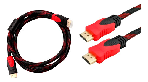 Cable Hdmi Mallado 5 Metros Full Hd 2 Filtros Led Tv 