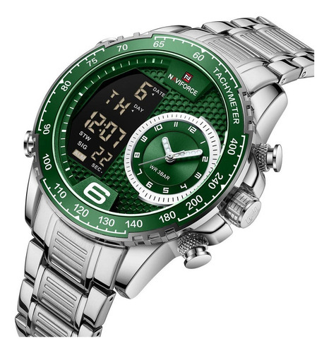 Reloj Luminoso Impermeable Naviforce De Lujo Para Hombre