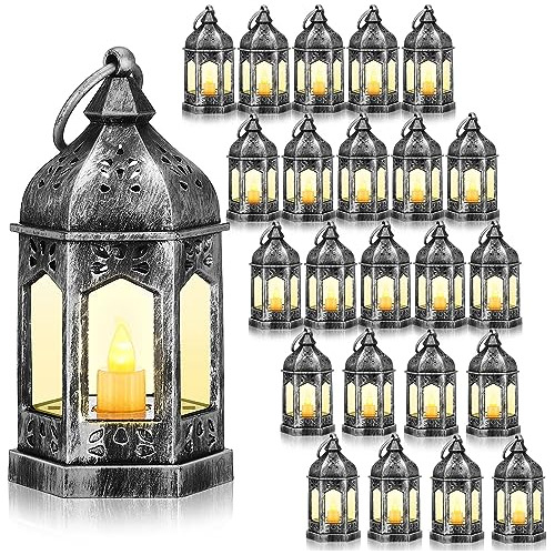 24 Piezas De Farol De Vela Vintage De Halloween Led Par...