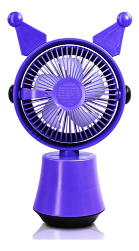 Mini Ventilador De Escritorio Recargable Con Oregitas Kawaii