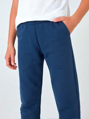 Pantalón Deportivo Infantil Unissex Con Felpa - E50h