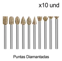 Comprar 10 Fresas Puntas Diamantadas 1\u002F8 Para Dremel, Tallar, Pulir