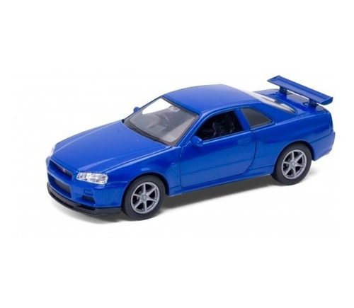 Welly Nissan Skyline Gt-r R34 Azul Metal 1:34 43798cw