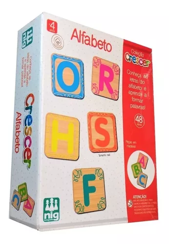 Brinquedo Jogo Pedagógico Educativo Divertido Colorido Aprendendo O Alfabeto  Letras 26 Peças Aprendizado Alfabeto Alfabetização