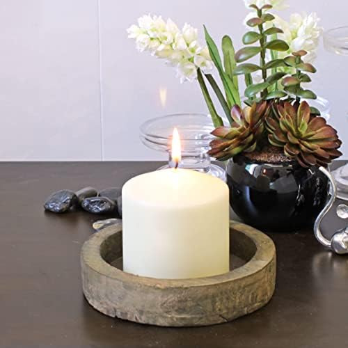 Velas De Pilar Altas Sin Aroma, 3 X 6 Pulgadas, Color Blanco