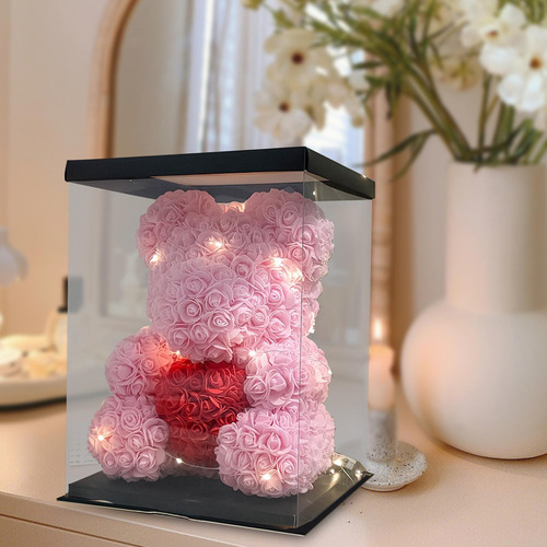 Regalos Del Día De La Madre Del Oso De La Flor Flores Rosa