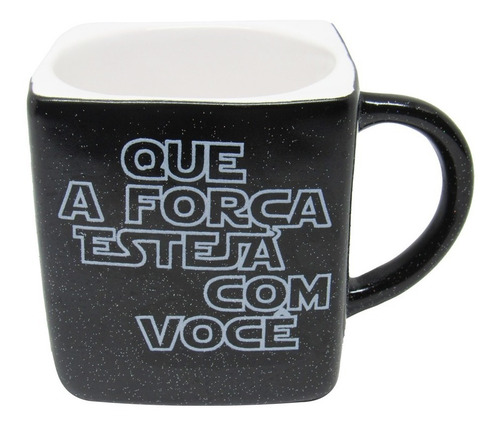 Imagem 3 de 4 de Caneca Quadrada Cubo 200ml Que A Força Esteja Com Você