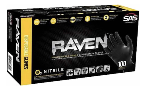 Guantes De Nitrilo - Raven Libre De Latex Y Polvocaja-100pz