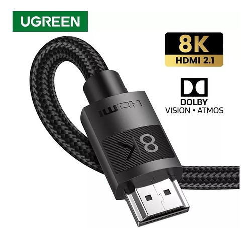 Imagen 2 de 9 de Cable Hdmi Ugreen 2.1 8k/60hz 4k/120hz 2mt Ultra High Speed