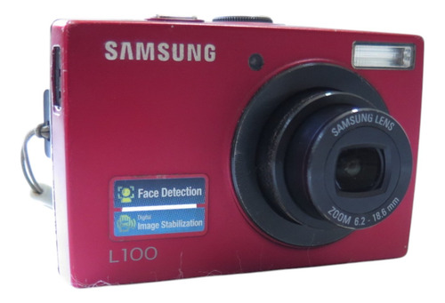 Câmera Samsung L100 Estilo Cybershot Completa Funcionando Vermelho (Usado)
