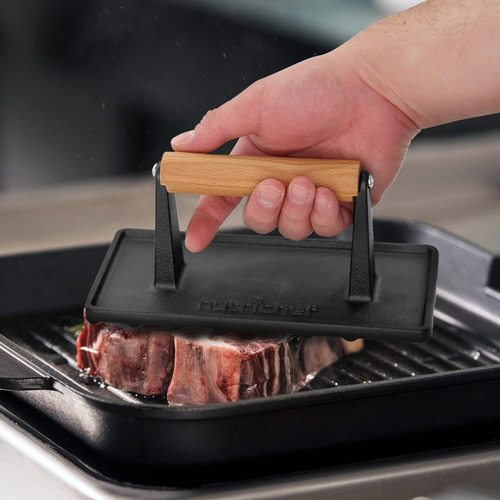 Prensa De Hierro Fundido Nutrichef, Resistente Para Parrilla