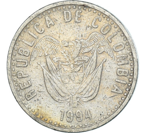 Moneda 50 Pesos Colombiana 1994