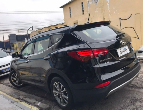 Imagem 6 de 25 de Santa Fé 3.3 V6 4x4 Aut Preto + 7 Lug + Teto Solar Ano 2014
