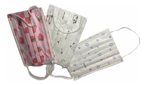 Caja Mascarillas Desechables Infantiles 50 Unidades 3 Capas