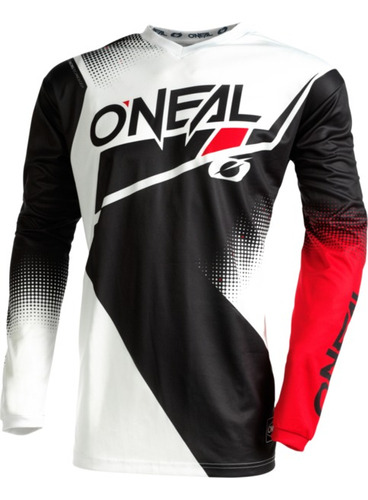 Polera Moto Bicicleta Oneal Element Racewear Negro/blanco