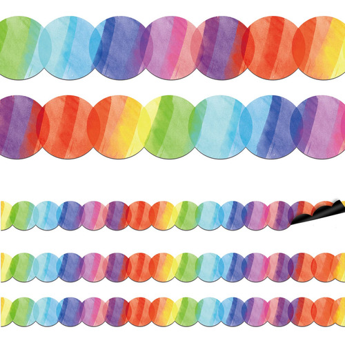 16 Círculos De Colores Con Bordes Magnéticos Troquelados .