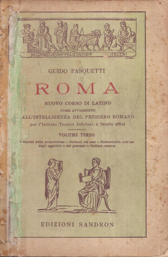 Roma Nuovo Corso Di Latino 3 Guido Pasquetti Tapa Dura