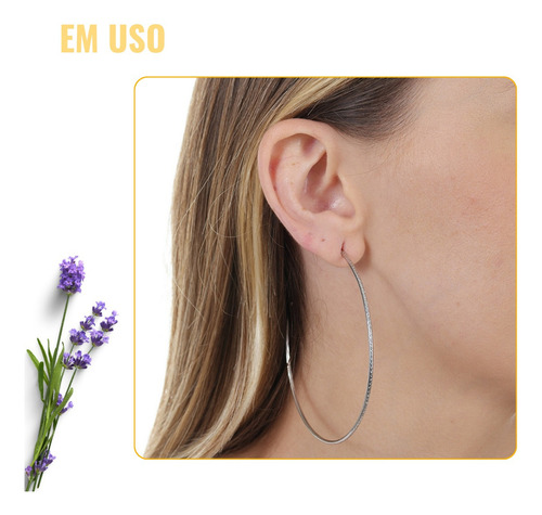 Argola Fio Grande De Aço Cirúrgico Antialérgico Feminino