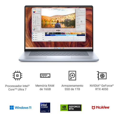 Notebook Dell Inspiron Plus I16-u7155h-m10ps 16 Qhd+ Intel®