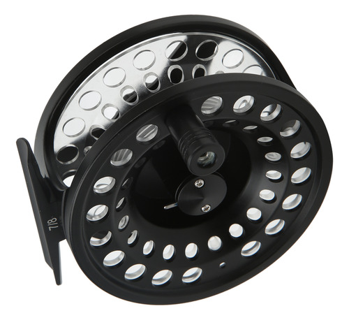 Roda De Pesca Preta 7/8 Fly Reel Em Liga De Alumínio Grande
