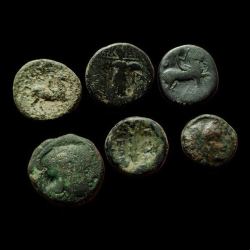 Lote De 6 Monedas De La Magna Grecia Para Clasificar