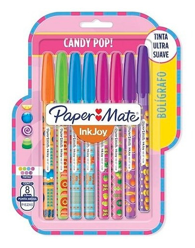 Paper Mate Km Inkjoy Wraps Candy Pop X8 - Boligrafo