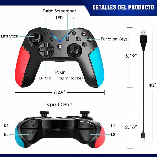 .control Joystick Inalámbrico Para Pc Y Nintendo Switch..