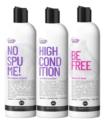 Kit Curly Care No Spume 2x300ml E Leave-in Be Free