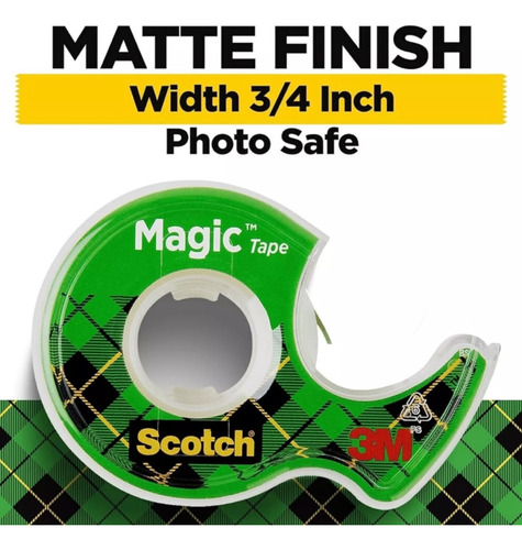 Pack 2x Cinta Adhesiva Mágica 3m Scotch Magic 810 19mm X 7m