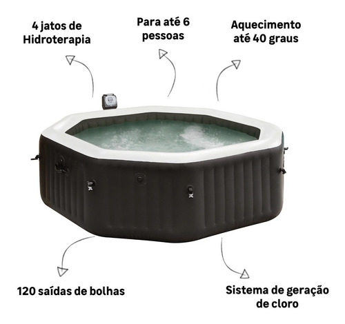 Piscina Inflável Jet Bubble Premium - Spa & Ofuro - Intex